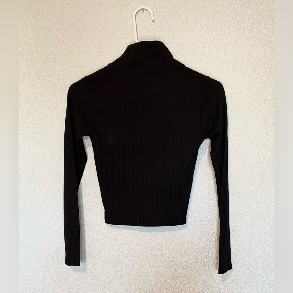 Cloud Dancer Women’s Black Cropped Half-Zip Sz XS - Picture 4 of 5